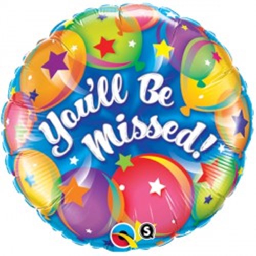 You'll Be Missed Helium Balloon - Next Day Delivery